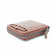 محفظة جلد للرجال لون بني فاتح 11*10 سم