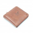 محفظة جلد للرجال لون بني فاتح 11*10 سم