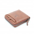محفظة جلد للرجال لون بني فاتح 11*10 سم