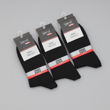 جوارب طويلة الطول من BH (6 أزواج) للرجال لون أسود