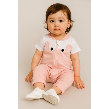 أفرهول للأطفال لون زهري و أبيض