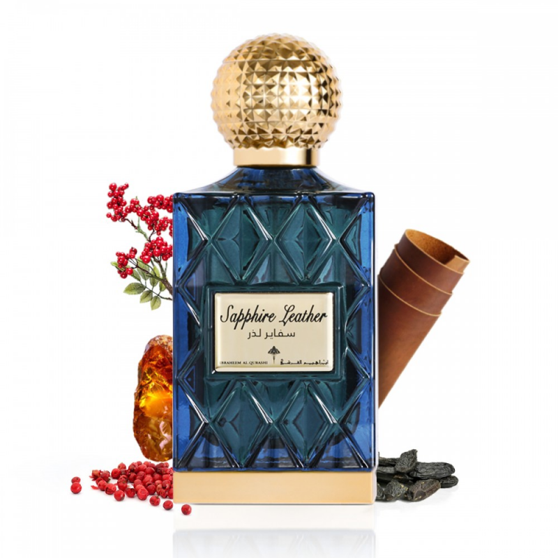 Sapphire Leather EDP by IBRAHIM AL QURASHI For Unisex 75ml