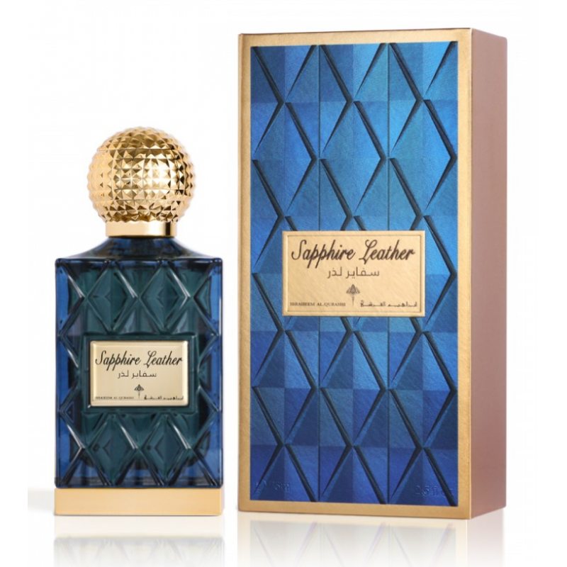 Sapphire Leather EDP by IBRAHIM AL QURASHI For Unisex 75ml