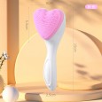 فرشاة تنظيف الوجه المصنوعة من السيليكون على شكل قلب