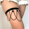 اكسسوار للفخذ للنساء لون أسود
