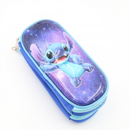 مقلمة بتصميم ستيش مقاس 23.5×10 سم لون أزرق