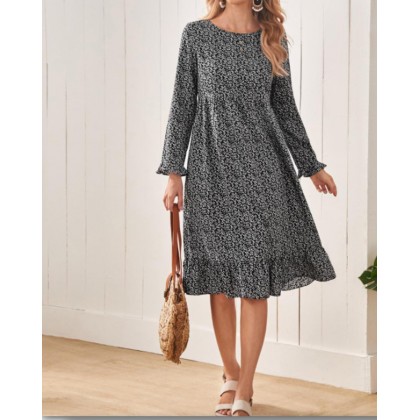 فستان صيفي للنساء لون أسود