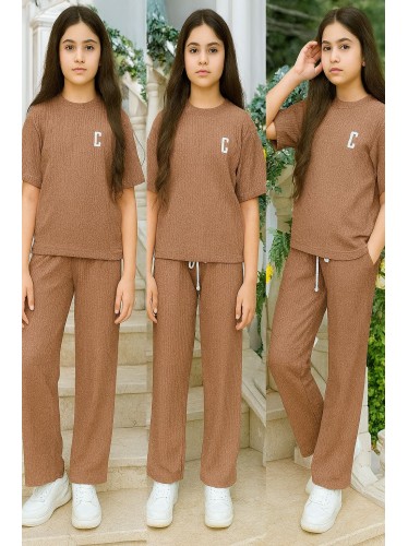 بيجامة صيفية للنساء لون بني