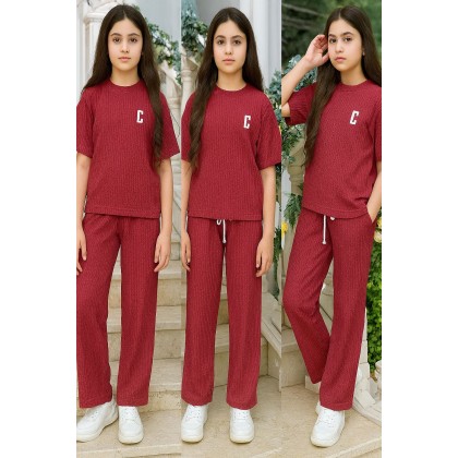 بيجامة صيفية للنساء لون عنابي