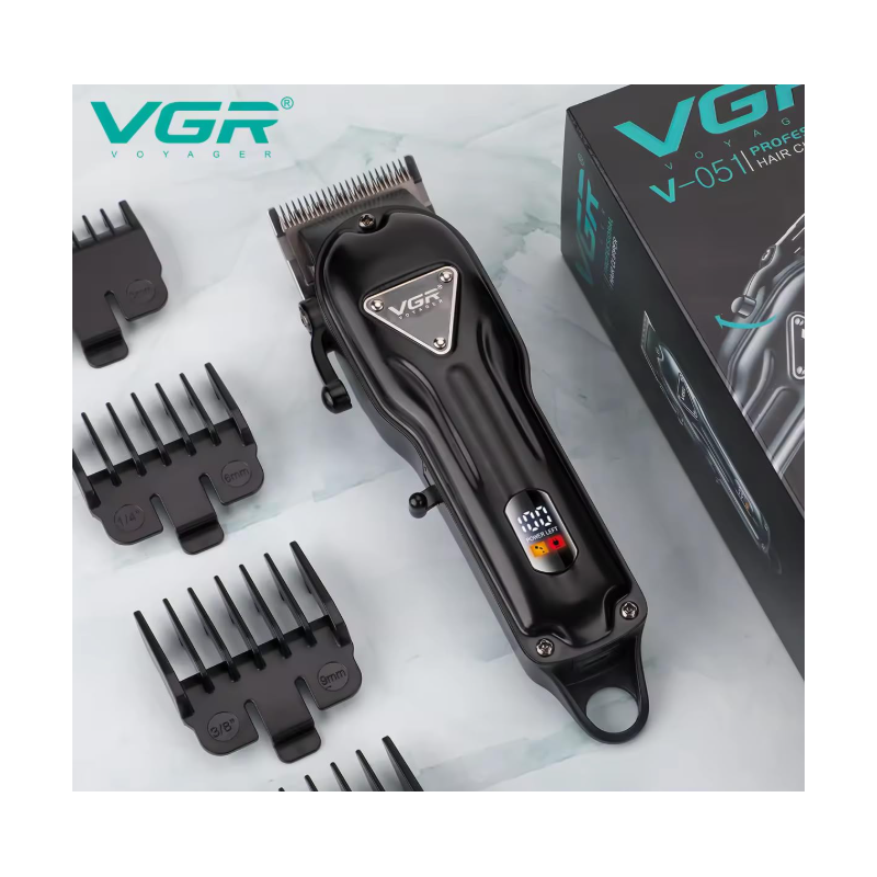 VGR V-051 ماكينة حلاقة احترافية للرجال بشاشة رقمية