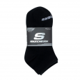 Skechers Womens (36-41) 3 Pairs Socks - Black