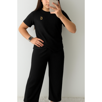 بيجامة صيفية للنساء لون أسود