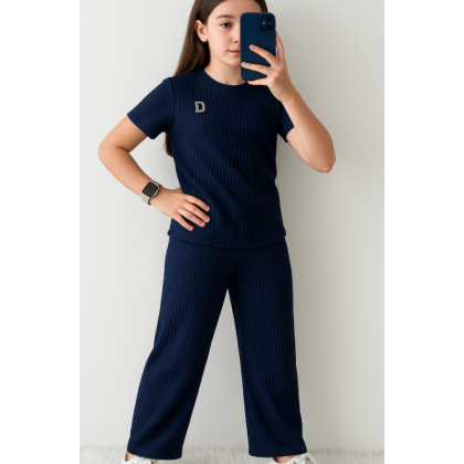 بيجامة صيفية للنساء لون سكني غامق