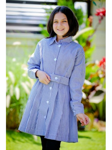 مريول السعافين بكسرات  لون أزرق قبه زرقا ء