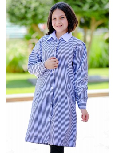 مريول السعافين سحب لون أزرق قبة بيضاء