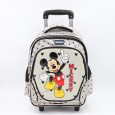 حقيبة مدرسية عجل بتصميم ميكي ماوس حجم 14 انش لون سكني