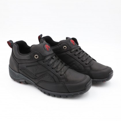 حذاء كاجوال جلد موديل 119/1N R من جولف اند هورس للرجال لون أسود