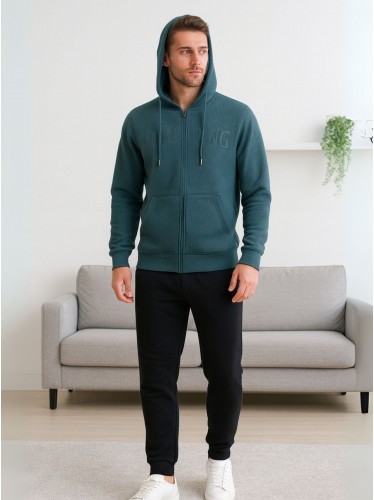 طقم تريننج جاكيت + بنطلون قماش مجكر خريفي ربيعي