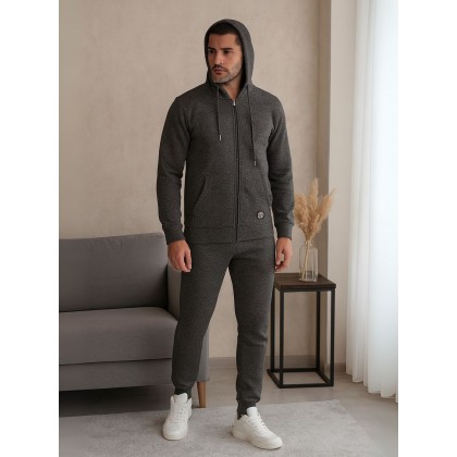 طقم تريننج جاكيت + بنطلون قماش مجكر خريفي ربيعي