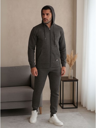 طقم تريننج جاكيت + بنطلون قماش مجكر خريفي ربيعي