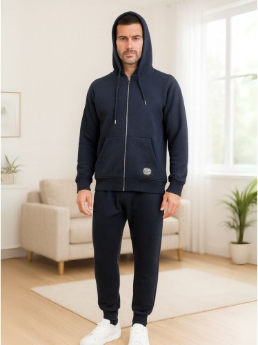 طقم تريننج جاكيت + بنطلون قماش مجكر خريفي ربيعي