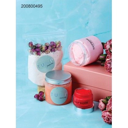 بكج العناية بالقدم مكون من أربع قطع أملاح فوارة مقشر قدم حجم 8OZ مرطب 8OZو مورد 2OZ نكهة فواكه