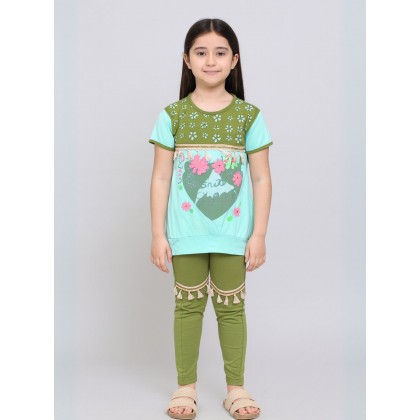 بجامة بناتي قطعتين صيفي