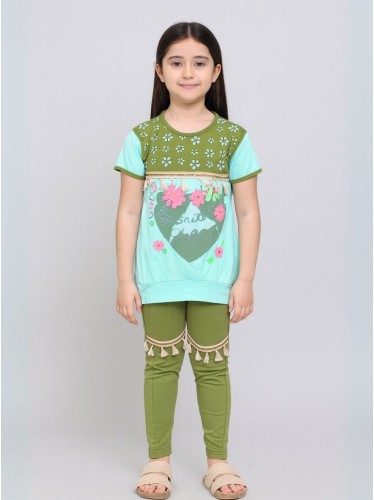 بجامة بناتي قطعتين صيفي