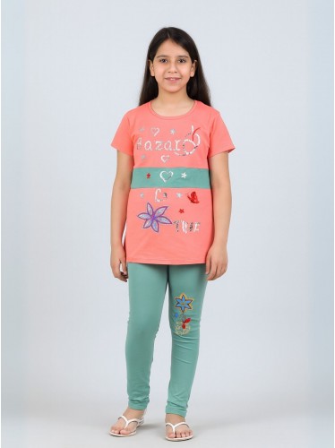 بجامة بناتي قطعتين صيفي