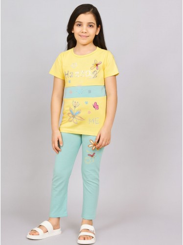 بجامة بناتي قطعتين صيفي