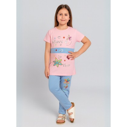 بجامة بناتي قطعتين صيفي