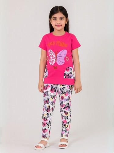 بجامة بناتي قطعتين صيفي