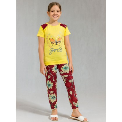 بجامة بناتي قطعتين صيفي