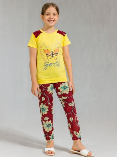 بجامة بناتي قطعتين صيفي