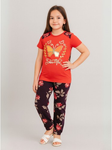 بجامة بناتي قطعتين صيفي