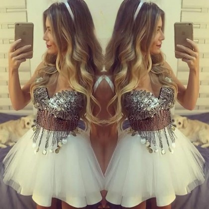 فستان سهرة قصير one size