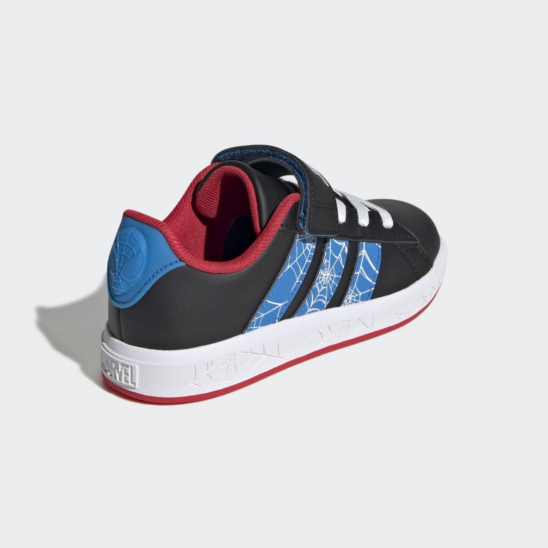 adidas Kids' Marvel Spider-Man Grand Court Shoes - Black