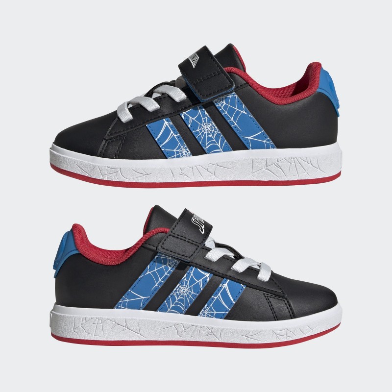 adidas Kids' Marvel Spider-Man Grand Court Shoes - Black