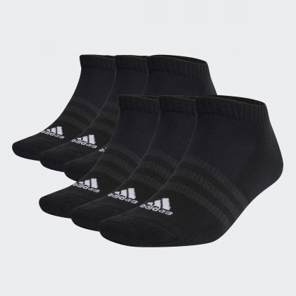 adidas Unisex' Cushioned Sportswear Low-Cut Socks 6 Pairs - Black