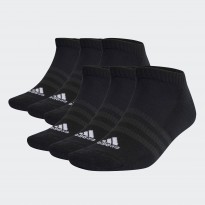 adidas Unisex' Cushioned Sportswear Low-Cut Socks 6 Pairs - Black