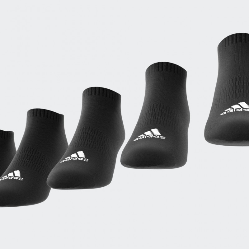 adidas Unisex' Cushioned Sportswear Low-Cut Socks 6 Pairs - Black