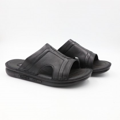 شبشب جلد طبيعي طبي من SABATO للرجال لون أسود