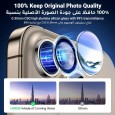 حماية عدسة كاميرا لآيفون  16Pro Max/ 16 Pro مصنوعة من زجاج مقوّى قطعة واحدة - لون أسود