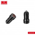 شاحن سيارة Earldom CC-19، بمنفذين USB، مع كيبل منفذ ايفون Lightning - بقوة 12 واط.