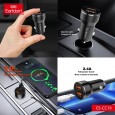 شاحن سيارة Earldom CC-19، بمنفذين USB، مع كيبل منفذ ايفون Lightning - بقوة 12 واط.