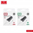 شاحن سيارة Earldom CC-19، بمنفذين USB، مع كيبل منفذ ايفون Lightning - بقوة 12 واط.