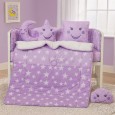 طقم سرير بيبي (7 قطع) لون بنفسجي