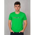 تيشيرت بأكمام قصيرة للشباب لون أخضر