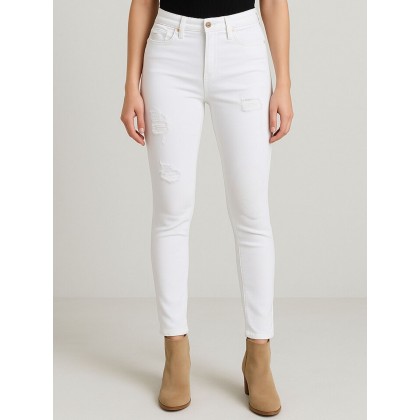 بنطلون جينز للنساء لون أبيض