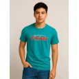تيشيرت بأكمام قصيرة للشباب لون أخضر تركواز